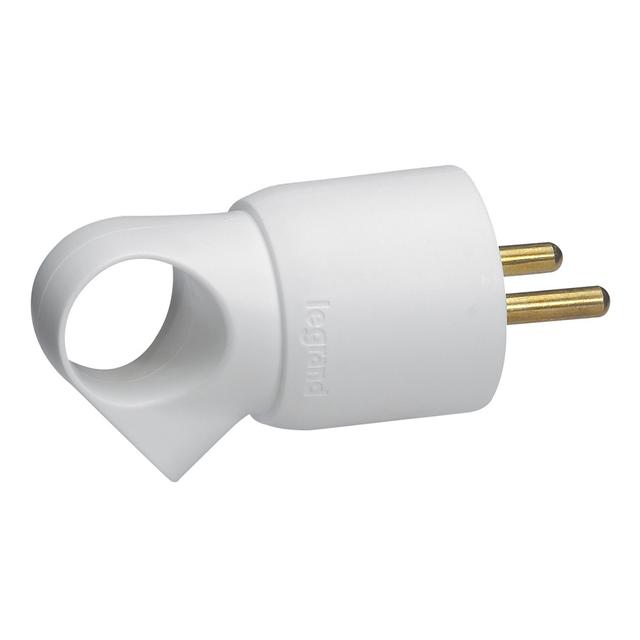 Wtyczka 2P+Z 16A Plastikowa Biała Z Pierścieniem Helmo 050103 LEGRAND