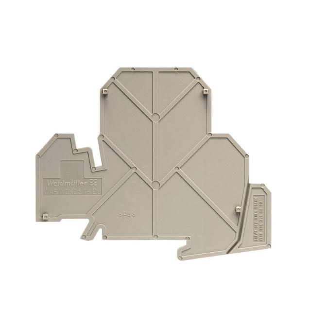 WAP WDK 2.5N/TR-DU Płytka końcowa (styki), 80.35 mm x 1.5 mm, Ciemnobeżowy /50szt./ 1839850000 WEIDMÜLLER