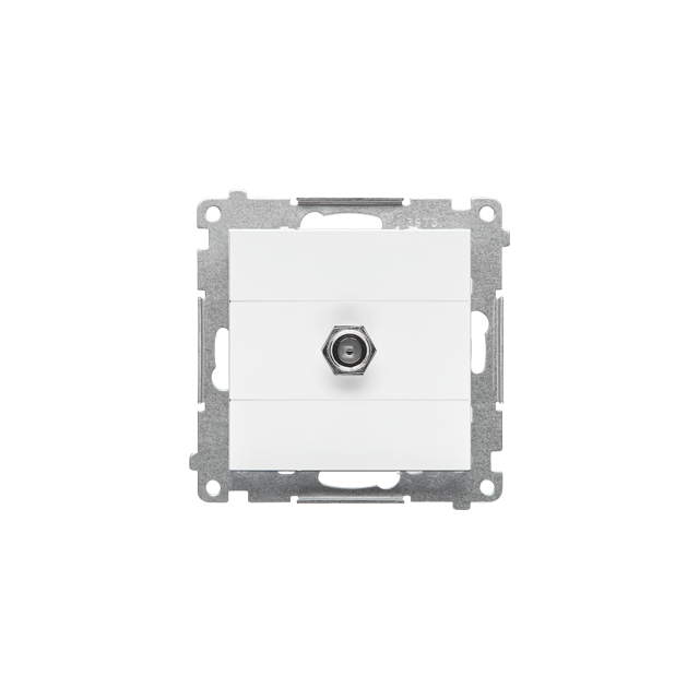 Simon 55 Gniazdo antenowe typu /F/ pojedyncze Do instalacji indywidualnych Biały mat