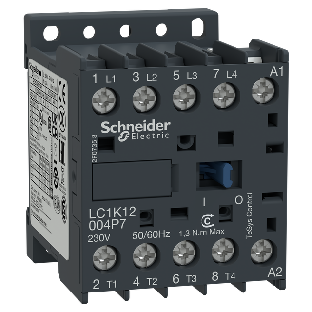 Stycznik mocy, TeSys K, AC1, 20A, 4P, 4NO, cewka 24VAC