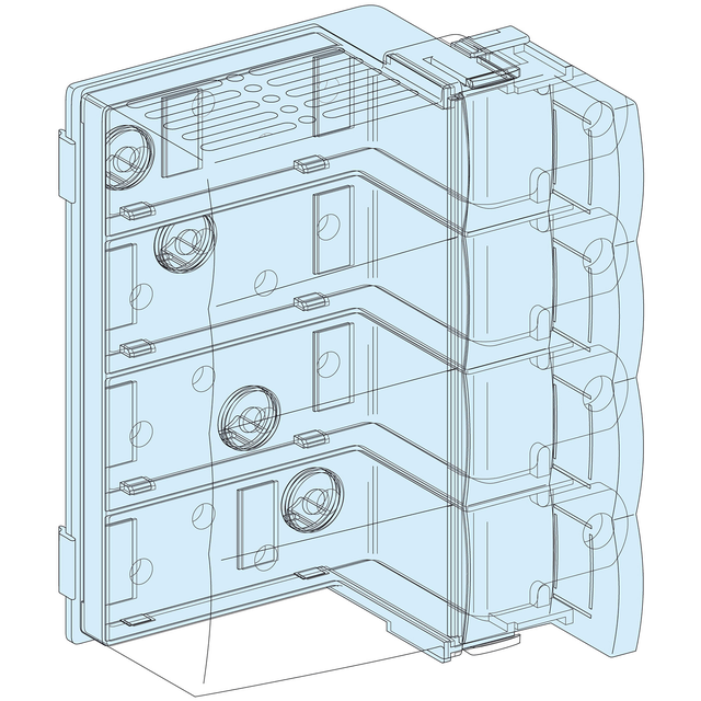 Rozdzielnice PrismaSet, blok zasilający do Compact NSX250 montowanego poziomo