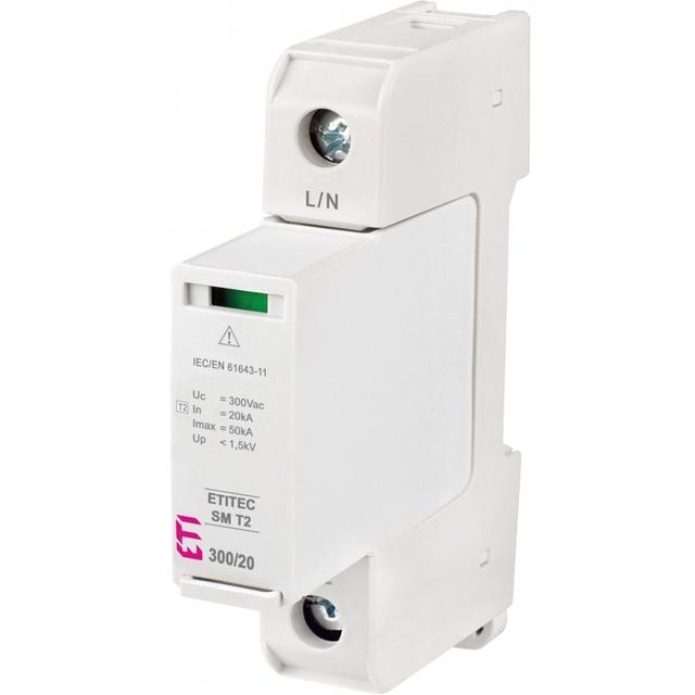 Ogranicznik przepięć T2 (C) - bez prądu upływu TEC SM T2 300/20 1+0 RC 002440745 ETI