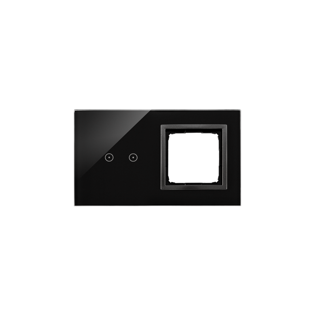 Simon 54 Touch Panel dotykowy S54 Touch 2 moduły 2 pola dotykowe poziome + 1 otwór na osprzęt S54 zastygła lawa DSTR220/73 KONTAKT