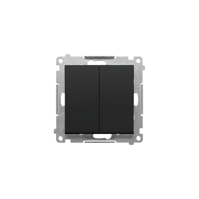 Simon 55 SWITCH D – Sterownik przyciskowy oświetleniowy podwójny sterowany smartfonem Czarny mat