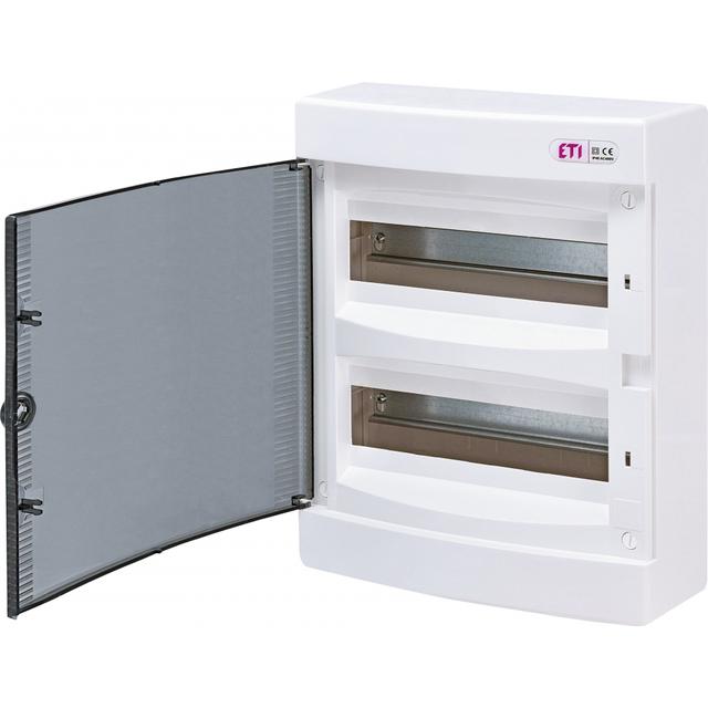 Rozdzielnica natynkowa 2x12 drzwi transparentne ECT24PT-s 001101069 ETI