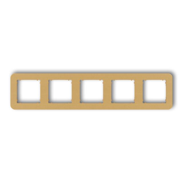 MINI Ramka uniwersalna pięciokrotna zaokrąglona z tworzywa złoty