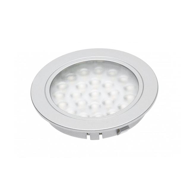 OPRAWA LEDOWA WPUSZCZANA ALVARO, 12V DC, 1.7W, 24 SMD3528, ZIMNY BIAŁY, 2m PRZEWÓD Z MINIAMP (2 WKRĘ