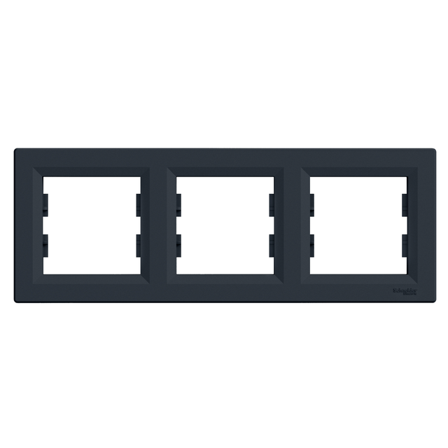 Asfora, ramka 3-krotna, pozioma, antracyt