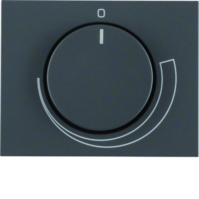 BERKER K.1 Płytka czołowa z pokrętłem Regulator do regulatora obrotów antracyt mat lakierowana 11357