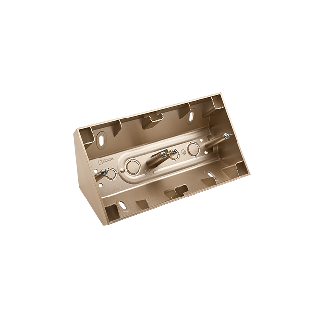 Simon 54 Premium Puszka natynkowa narożna 2-krotna do ramek PREMIUM złoty mat