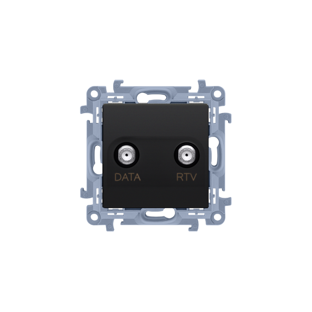 Simon 10 Gniazdo antenowe końcowe RTV-DATA 1x wejście: 5÷1000 MHz czarny