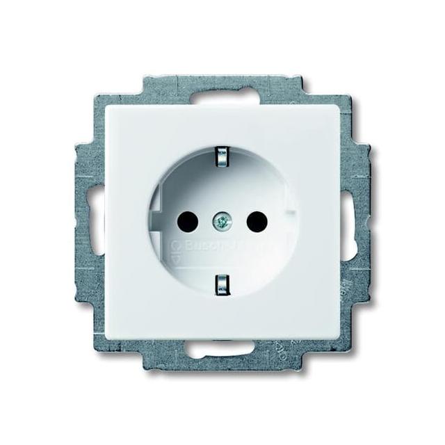 BASIC55 Gniazdo SCHUKO  biały alpejski