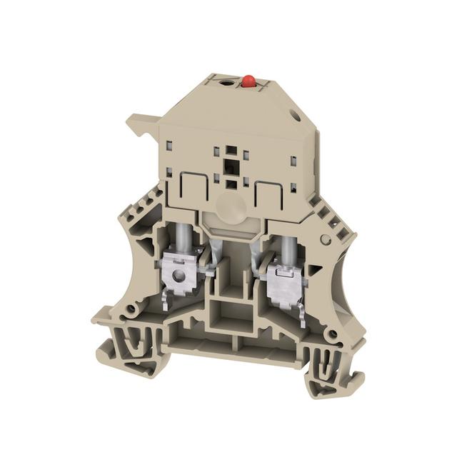 Złączka szynowa bezpiecznikowa G5x20mm 2‑przewodowa 6mm2 beżowa WSI 6/LD 10‑36V LLC 1119840000 WEIDMULLER