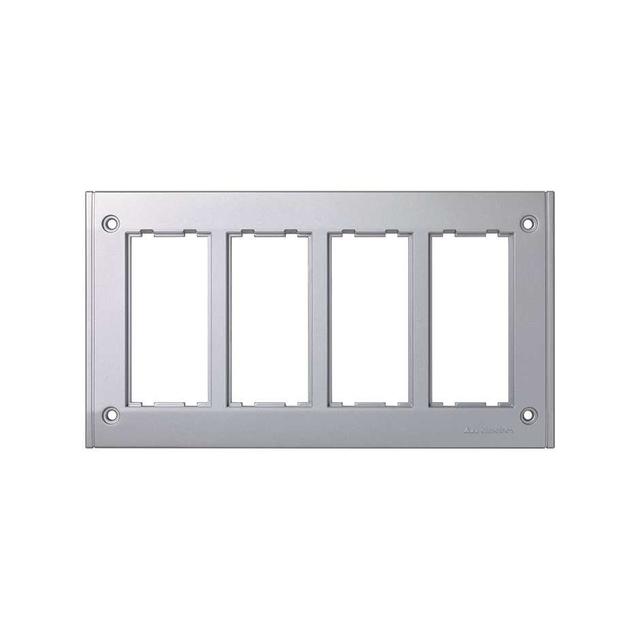 Simon Connect Ramka 4-modułowa do puszki SBM450 8x K45 aluminium SBM402/8 KONTAKT