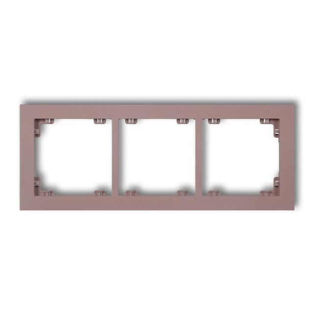 DECO Ramka uniwersalna potrójna z tworzywa DECO Pastel Matt lawendowa