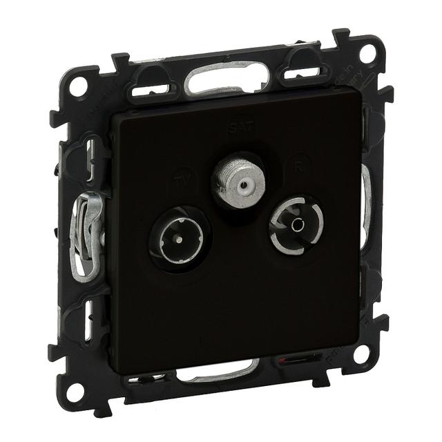 VALENA LIFE - GNIAZDO TV-RD-SAT KOŃCOWE CZARNE