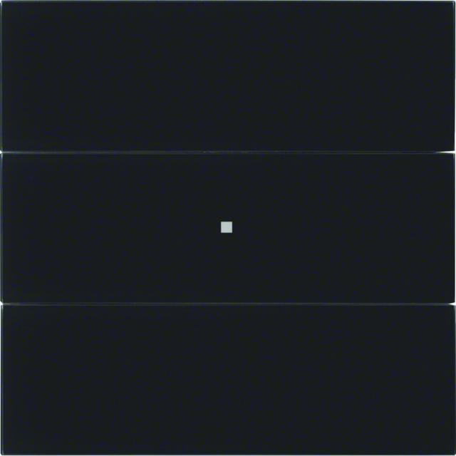 BERKER B.IQ Przycisk potrójny komfort szkło czarne 75163592 HAGER