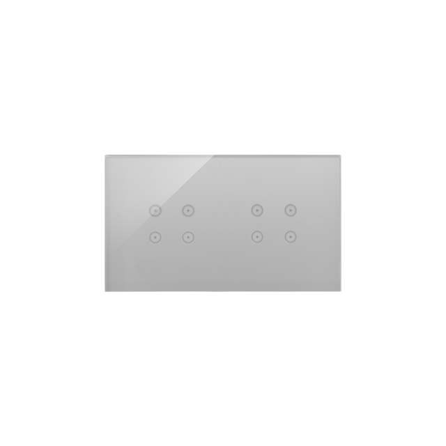Simon 54 Touch Panel dotykowy S54 Touch 2 moduły 4 pola dotykowe + 4 pola dotykowe srebrna mgła DSTR244/71 KONTAKT