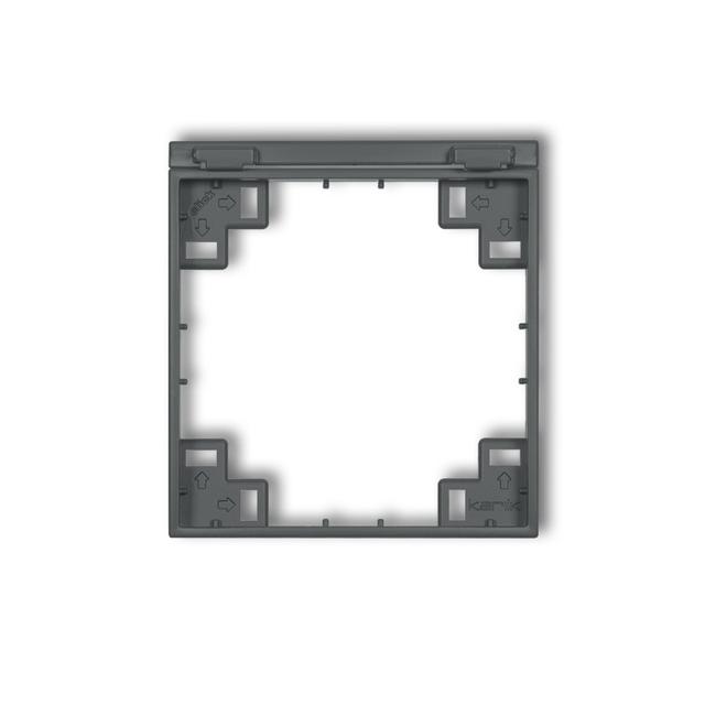 MINI SCHUKO Ramka pośrednia do gniazda bryzgoszczelnego z uziemieniem SCHUKO grafitowy mat KARLIK