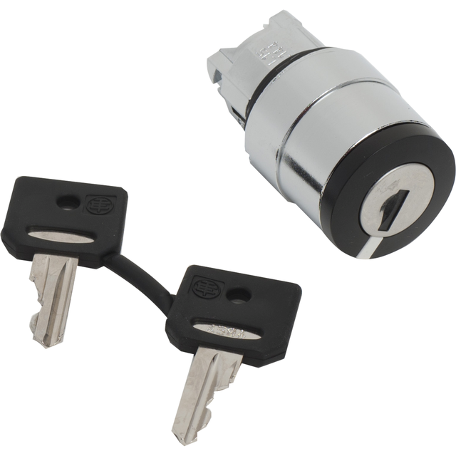 Harmony XB4 Przełącznik 3 położeniowy z kluczem NR 458A czarny metalowy ZB4BG410 Schneider
