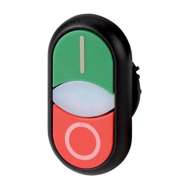 M22S-DDLF-*-*-* Napęd przycisku podwójny z podświetleniem z samopowrotem 284819 EATON