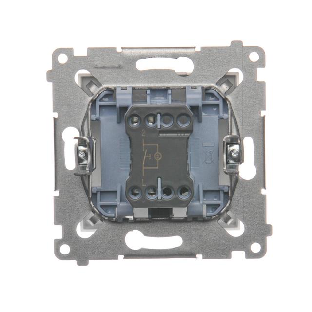 Simon 54 Przycisk „światło” z podświetleniem LED 16A z. śrub. biały