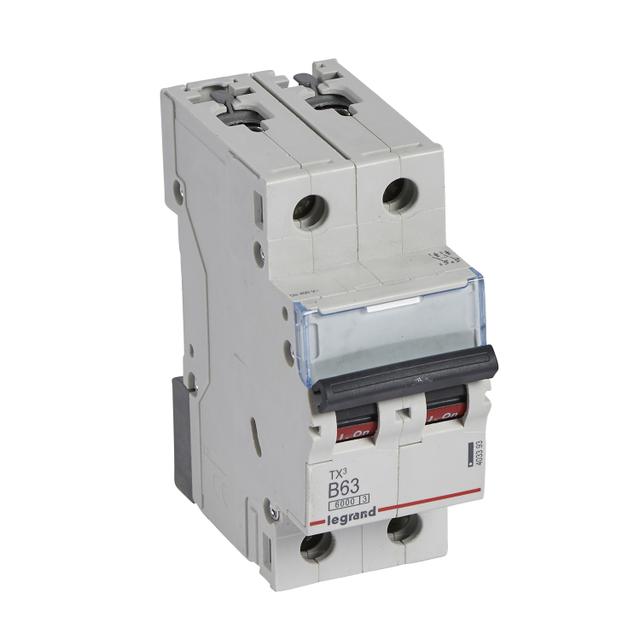 WYŁĄCZNIK NADPRĄDOWY S 302 2P B 63A 6000A SERII TX3, Legrand