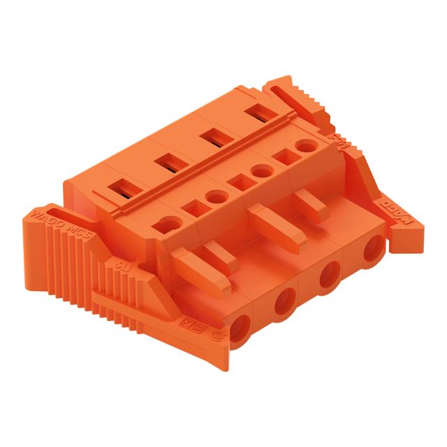 MCS-MIDI Classic gniazdo 4-bieg. pomarańczowe raster 7,62 mm /50szt./ WAGO