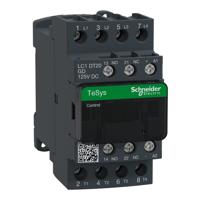 Stycznik mocy TeSys D AC1 20A 4P 1Z 1R cewka 125VDC zaciski skrzynkowe LC1DT20GD Schneider
