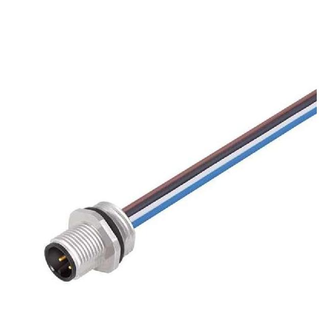 SAIE-M12S-12-0.5U-FP-M16 Złącze okrągłe, do wbudowania (z kablem), nr katalogowy 1283550000