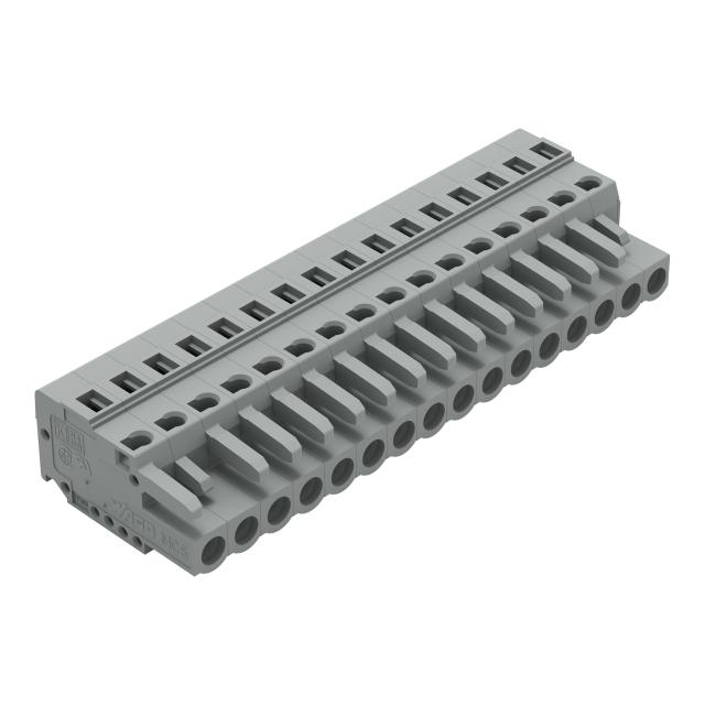 MCS-MIDI Classic gniazdo 16-bieg. szare raster 5 mm /25szt./ WAGO