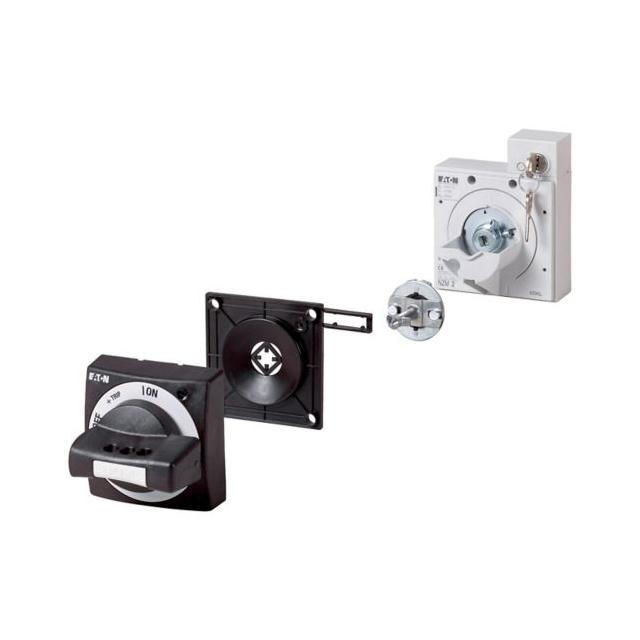 NZM2-XTVDKL Rękojeść obrotowa nadrzwiowa NZM2 czarno-szara z zamkiem i kluczykiem 172530 EATON