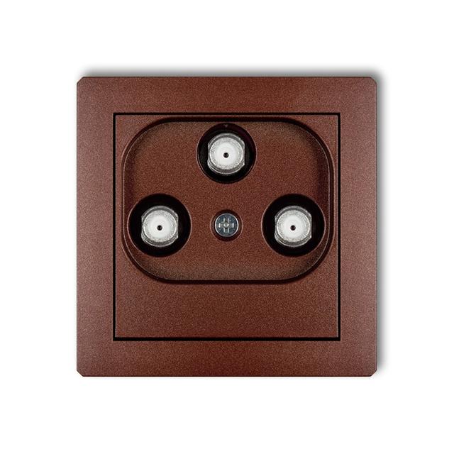 DECO Mechanizm gniazda multimedialnego 3F DATA (Vectra) brązowy metalik