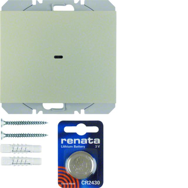BERKER K.5 KNX RF quicklink Przycisk radiowy pojedyncza płaski stal lakierowana 85655273 HAGER
