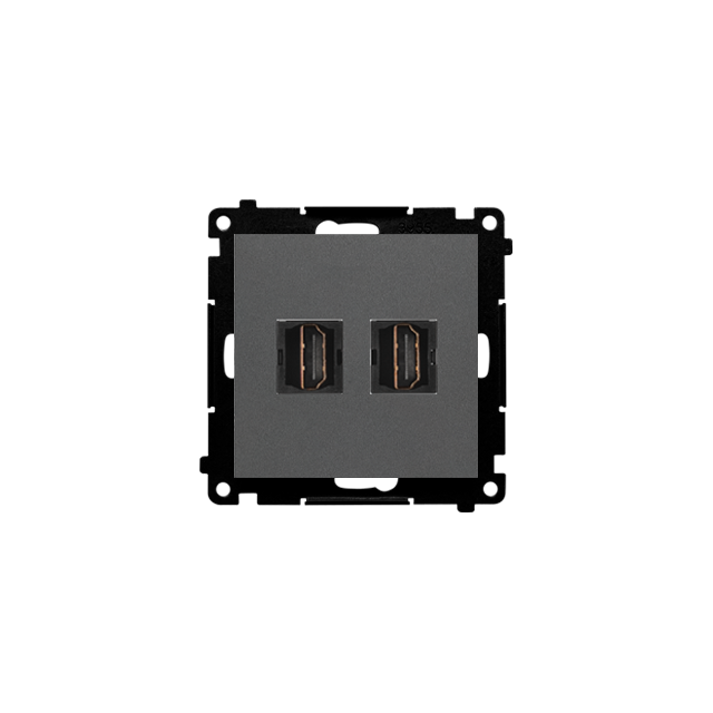 Simon 55 Gniazdo HDMI podwójne Grafitowy mat TGHDMI2.01/116 KONTAKT