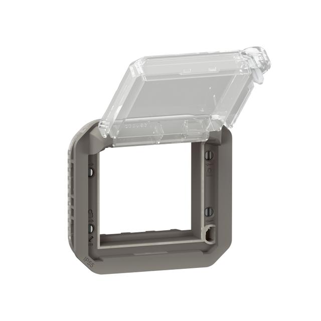 NOWE PLEXO - ADAPTER ARTEOR/MOSAIC Z PRZEZRO. KLAPKĄ Z BLOKADĄ MECH. ANTRACYT