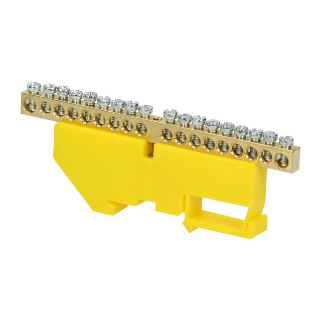 Listwa zaciskowa PE na szynę TH35 18 przewodów żółta OR-LZ-8204/18/Y ORNO