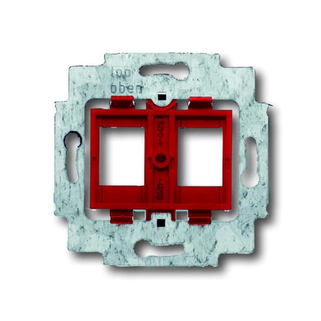 Pierścień nośny z cokołem  Do 2 złączy Modular Jack  czewony