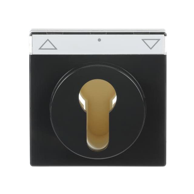 CARAT/FUTURE  Pokrywa z polem opisowym. Z nadrukiem Do wyłącznika na klucz i wyłącznika/przycisku ża