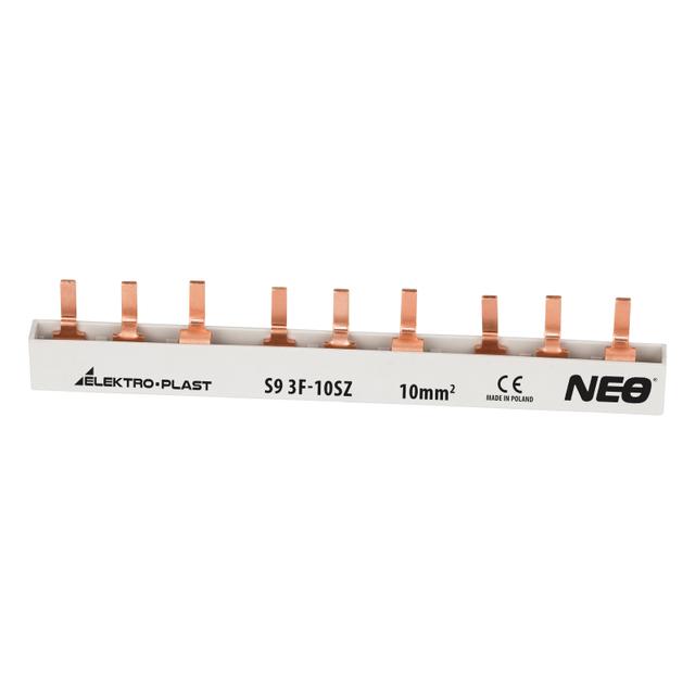 Szyna łączeniowa pinowa 3P 9M 10mm2 S9 3F-10SZ typu PIN 45.219 OPATÓWEK