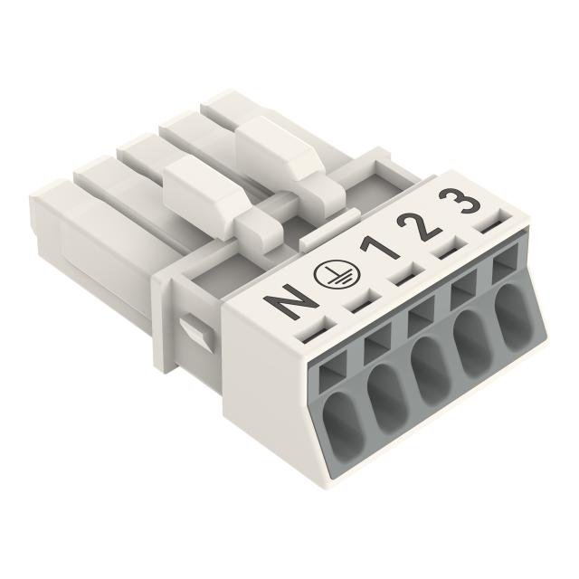 Gniazdo 5‑biegunowe białe 890‑225 /50szt./ WAGO