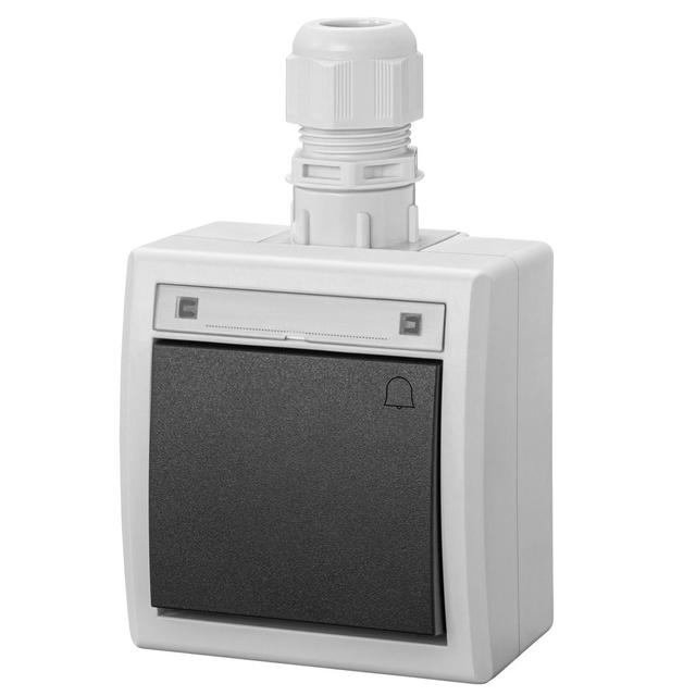 AQUANT 2K łącznik natynkowy zwierny dzwonek IP 65 - kolor szary 7035/7016