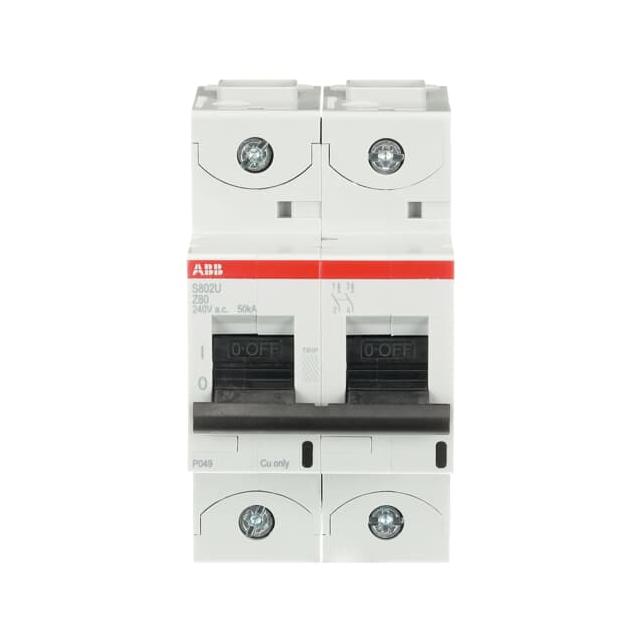 S802U-Z80 Wyłącznik nadprądowy 50kA 2P Z80A 2CCS862017R0805 ABB