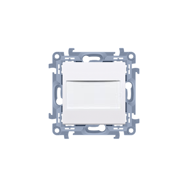 Simon 10 Zaślepka ramki Mocowanie za pomocą łapek lub wkrętów biały