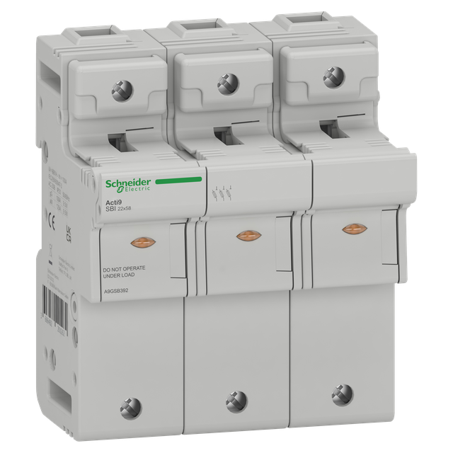 Podstawa bezpiecznikowa, Acti9 SBI, 3P, 125A, rozmiar wkładki 22 x 58mm, SBI-125-3