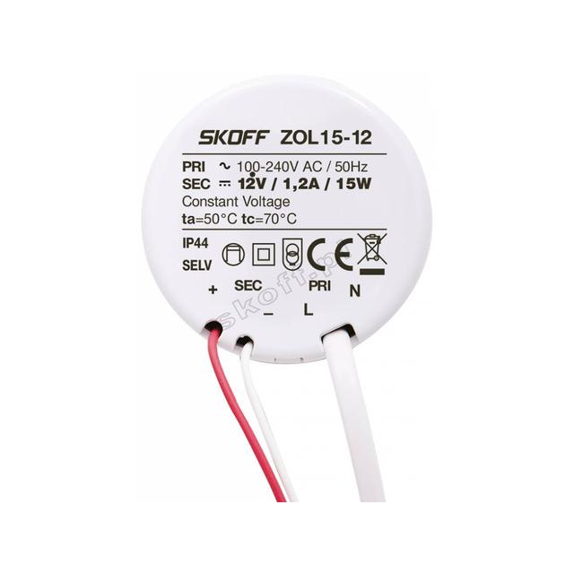 Zasilacz typ ZOL15-12 | 100 - 240 V AC / 12 V DC | 50 Hz | 1,5 A | 15 W | IP 44