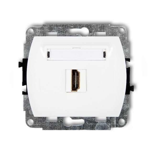 TREND Gniazdo pojedyncze HDMI 2.0, 4K biały HDMI-1 KARLIK
