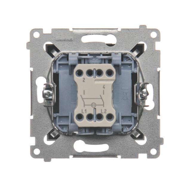 Simon 54 Łącznik dwubiegunowy z podświetleniem LED 10A szybkozłączka antracyt