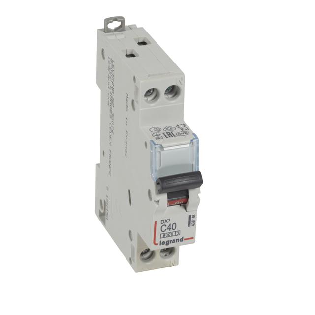 Wyłącznik Nadprądowy S 301N 1P+N C 40 6kA DX3 407746 LEGRAND