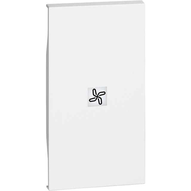 LIVING NOW - KLAWISZ Z OKIENKIEM PODŚWIETLENIA  WENTYLACJA  - 2 MODUŁY - BIEL, Bticino